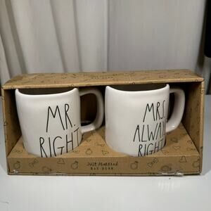 Rae Dunn Mr Right & Mrs Always Right Mug New in Box Wedding Gift